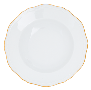 Ginori Corona Oro Brillante Soup Plate - 9.5"
